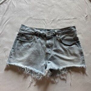 Levi's Women's Distressed Blue Jean Shorts 27